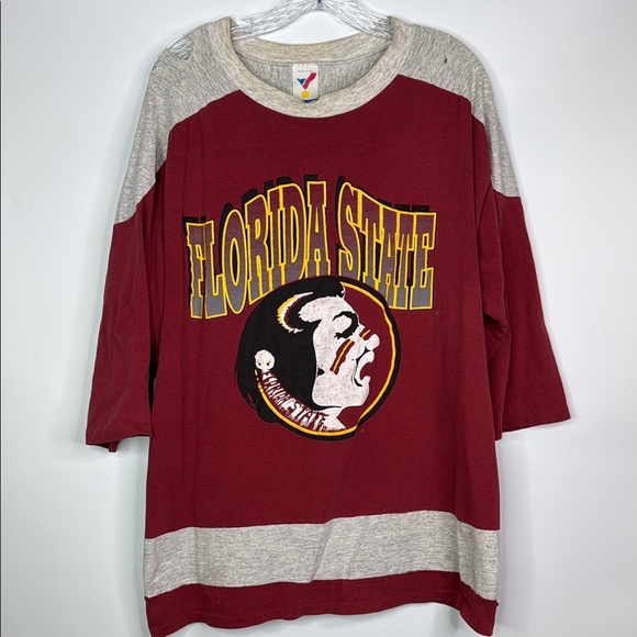 Vintage Artex Flori State Seminoles Tshirt 90s Size Large Grunge Thrashed - Picture 1 of 12